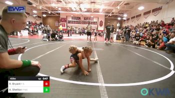 45 lbs Quarterfinal - Raylie Bryant, F-5 Grappling vs Aspen Shelton, Team Tulsa Wrestling Club