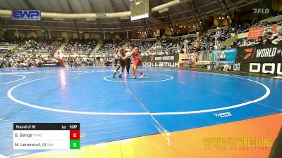 130 lbs Round Of 16 - Boaz Senge, Team Tulsa Wrestling Club vs Michael Lencrerot, III, The Glasgow Wrestling Academy