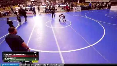 49 lbs Cons. Round 2 - Noah Perez, Central Catholic Wrestling Club vs Kaydence Kuykendall, California