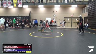 112 lbs Round 1 - Campbell Crabb, Grand View Wrestling Club vs December Paw, Doomsday Wrestling Club