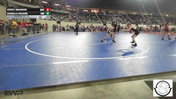 96 lbs Round Of 16 - Cecily Brandon, Mustang Middle School vs Izabella Wilkins, Midwest City MS