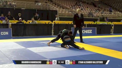 Ethan Alexander Ballesteros vs Brandon M Manosalvas 2025 Pan Kids Jiu-Jitsu IBJJF Championship