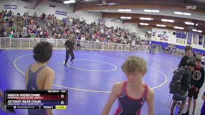 120 lbs Champ. Round 1 - Hadyn Widdicombe, Marshfield High School Wrestli vs Octavio Giles Colin, Hood River Youth Wrestling Clu