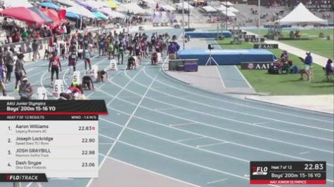 2026 AAU Junior Olympic Games - Youth Boys' 200m, Prelims 8 - Age 15-16