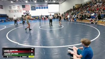 150 lbs Champ. Round 2 - Hunter Velarde, Lander Valley vs Layne Hamilton, Cheyenne East
