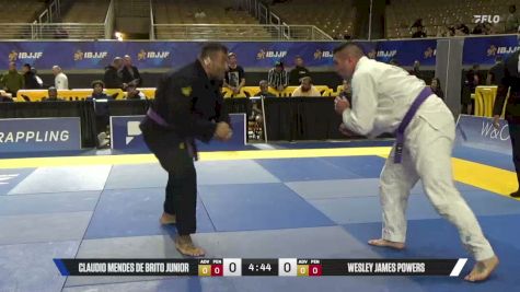Wesley James Powers vs Claudio Mendes De Brito Junior 2026 Pan Jiu Jitsu IBJJF Championship