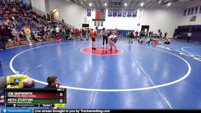 189 lbs Semifinal - Keith Studyvin, Laramie Middle School vs Joe Skipworth, Torrington Middle School