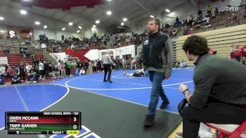 126 lbs Champ. Round 3 - Owen McCann, WRTC vs Tripp Garner, SHELBYVILLE