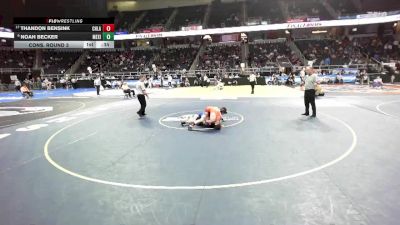 II-131 lbs Cons. Round 3 - Noah Becker, Mexico vs Thandon Bensink, Chautauqua Lake