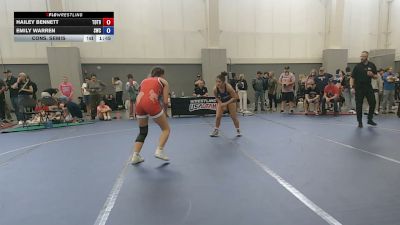 140 lbs Cons. Semis - Hailey Bennett, Top Of The Rock Wrestling vs Emily Warren, Seaside Wrestling Club