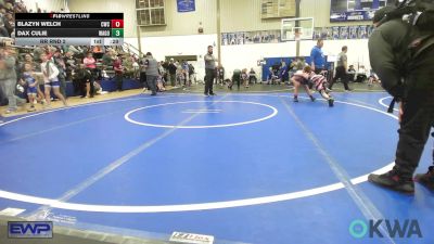 105 lbs Rr Rnd 2 - Blazyn Welch, Claremore Wrestling Club vs Dax Culie, Wagoner Takedown Club