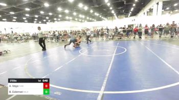 215 lbs 5th Place - Andrew Vega, Threshold WC vs Braudrick Coleman, Valhalla