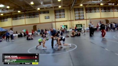 72 lbs Round 4 (10 Team) - Brody Codd, Headhunters vs Zayne Young, Warhawks Wrestling