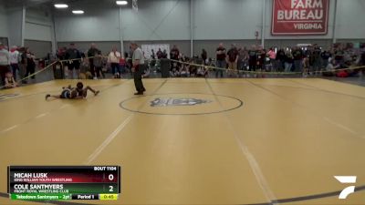53 lbs Cons. Round 1 - Micah Lusk, King William Youth Wrestling vs Cole Santmyers, Front Royal Wrestling Club