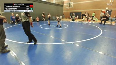 93 lbs Cons. Semi - Bennett Johnson, Glenn Ferry Wrestling Club vs Ellie Morgan, Fighting Squirrels Wrestling Club
