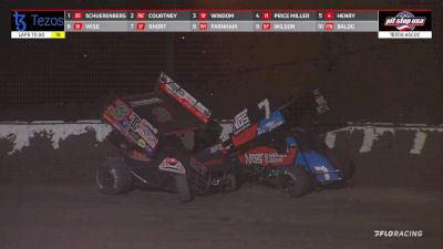 Tyler Courtney Tangles With Lapped Car While Challenging For Lead At Ransomville