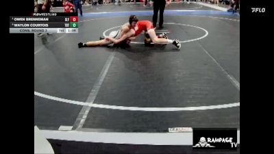 95 lbs Cons. Round 3 - Waylon Courtois, Topeka Blue Thunder vs Owen Brenneman, Slyfox