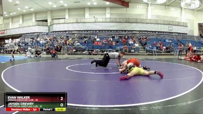 150 lbs Round 2 (6 Team) - Evan Walker, Dragon Wrestling Club vs Jayden Drewry, Chesterton Wrestling Club