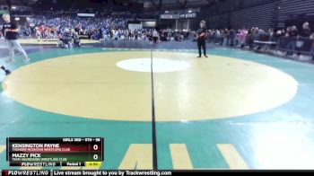 58 lbs Semifinal - Mazzy Pick, Team Aggression Wrestling Club vs Kensington Payne, Thunder Mountain Wrestling Club