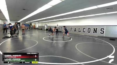 138 lbs Cons. Round 2 - Gabriel Marquez, Harvard Westlake vs Lazaro Johnson, Santa Monica High School Wrest