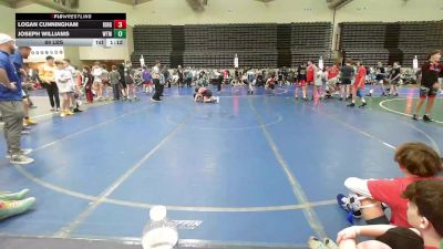 89 lbs Rr Rnd 2 - Logan Cunningham, Kingsway MS vs Joseph Williams, Washington Twp. Minutemen MS