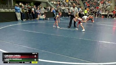 60 lbs 7th Place Match - Carleigh Carhill, Ubasa Wrestling Academy vs Landyn Mazzulla, Auburn