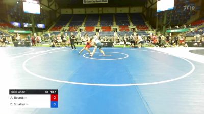 195 lbs Cons 32 #2 - Acksel Boyett, Oklahoma vs Connor Smalley, Pennsylvania