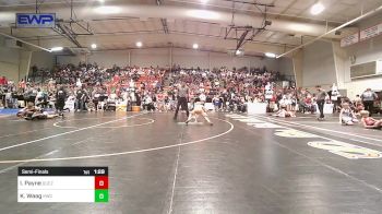 70 lbs Semifinal - Ike Payne, Quezada Wrestling Academy vs Karson Waag, Keystone Wrestling Club