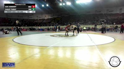 160 lbs Consi Of 4 - Jadi Asberry, Owasso vs Cailey Turay, Sand Springs Jr High