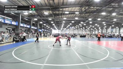 160 lbs Consi Of 8 #1 - Mason Boykin, GA vs Isaac Padilla, CA