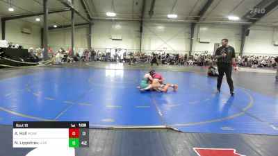 100 lbs Rr Rnd 1 - Atticus Hall, Morris Fitness Wrestling Club - (B) vs Natalie Lippstreu, Level Up Wrestling Center