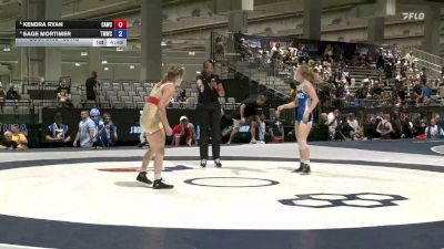 50 kg Quarters - Kendra Ryan, Cardinal WC vs Sage Mortimer, Titan Mercury Wrestling Club (TMWC)