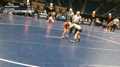 55 lbs Consy 4 - Willow Johnson, Hughesville vs Nila Harris, Plum