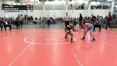 94 lbs Consi Of 16 #1 - Coby Leon, Southside WC vs Micah Naylor Jr, Grizzlies Wr Ac