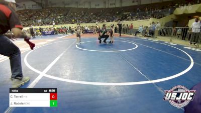 40 lbs Round Of 16 - Cole Terrell, F-5 Grappling vs Jonas Rodela, Borger Youth Wrestling