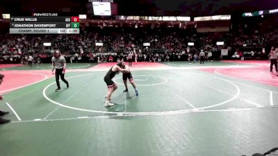 120 lbs Champ. Round 1 - Crue Willis, ASC1 vs Jonathon Davenport, GFF3