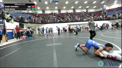 61 lbs Rr Rnd 3 - Korey Maxwell, Choctaw Ironman vs Rose Reyna, Carl Albert