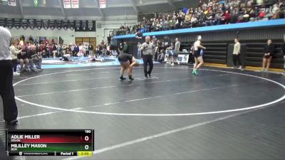 190 lbs Cons. Round 2 - Adlie Miller, Solon vs Mililley Mason, BGM