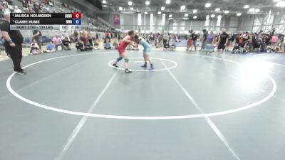 130 lbs 3rd Place Match - Jalisca Holmgren, Cheney Blackhawk Wrestling Club vs Claire Hume, Whatcom Wrestling Academy
