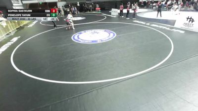 85 lbs Cons. Semis - Sophia Saeteurn, Red Star Wrestling Academy vs Penelope Tatum, SilvaBack Training Center