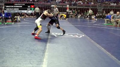 1A-150 lbs Champ. Round 2 - Braxton Bormann, Central/Ed-Co vs Lincoln Linden, Woodbury Central
