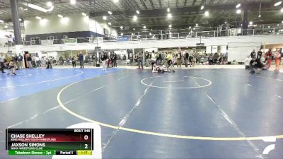 160 lbs Quarterfinal - Chase Shelley, King William Youth Wrestling vs Jaxson Simons, NOVA Wrestling Club