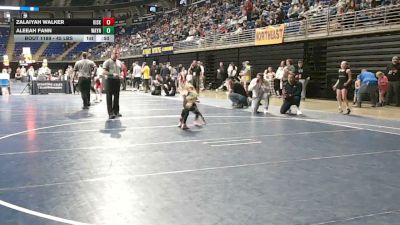 45 lbs Consy 3 - Zalaiyah Walker, Kiski Area vs Aleeah Fann, Waynesboro