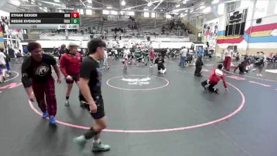 126 lbs Semis & 3rd Wb (16 Team) - Reese Evenson, Thunder Basin High School vs Ethan Geiger, Green River