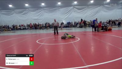 58 lbs Consi Of 8 #1 - Zayden Peterson, Carlisle vs Mason Brower, Pittsburgh