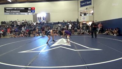 138 lbs Semifinal - Serenity De La Garza, Missouri Valley vs Maci Stemmons, Menlo College