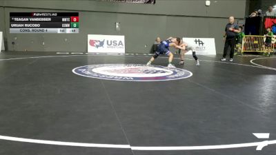 Schoolboys - 75 lbs Cons. Round 4 - Teagan VanBebber, MTC - MANTANONA TRAINING CENTER vs Urijah Rucobo, Central Coast Most Wanted Wrestling Club