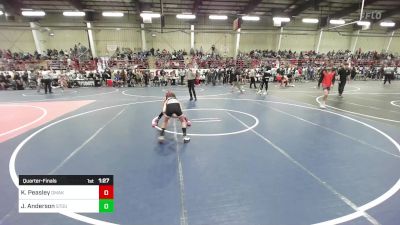 78 lbs Quarterfinal - Karver Peasley, Omak Wrecking Crew Wrestling vs Jayce Anderson, Stout Wr Ac