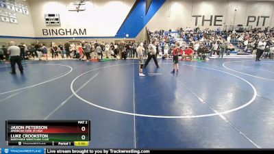 108 lbs Cons. Round 2 - Luke Crookston, Northside Wrestling Club vs Jaxon Peterson, American Fork Jr High