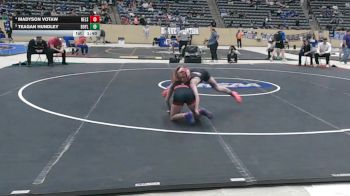 100 lbs Quarterfinal - Teagan Hundley, Boyle County vs Madyson Votaw, Nelson County